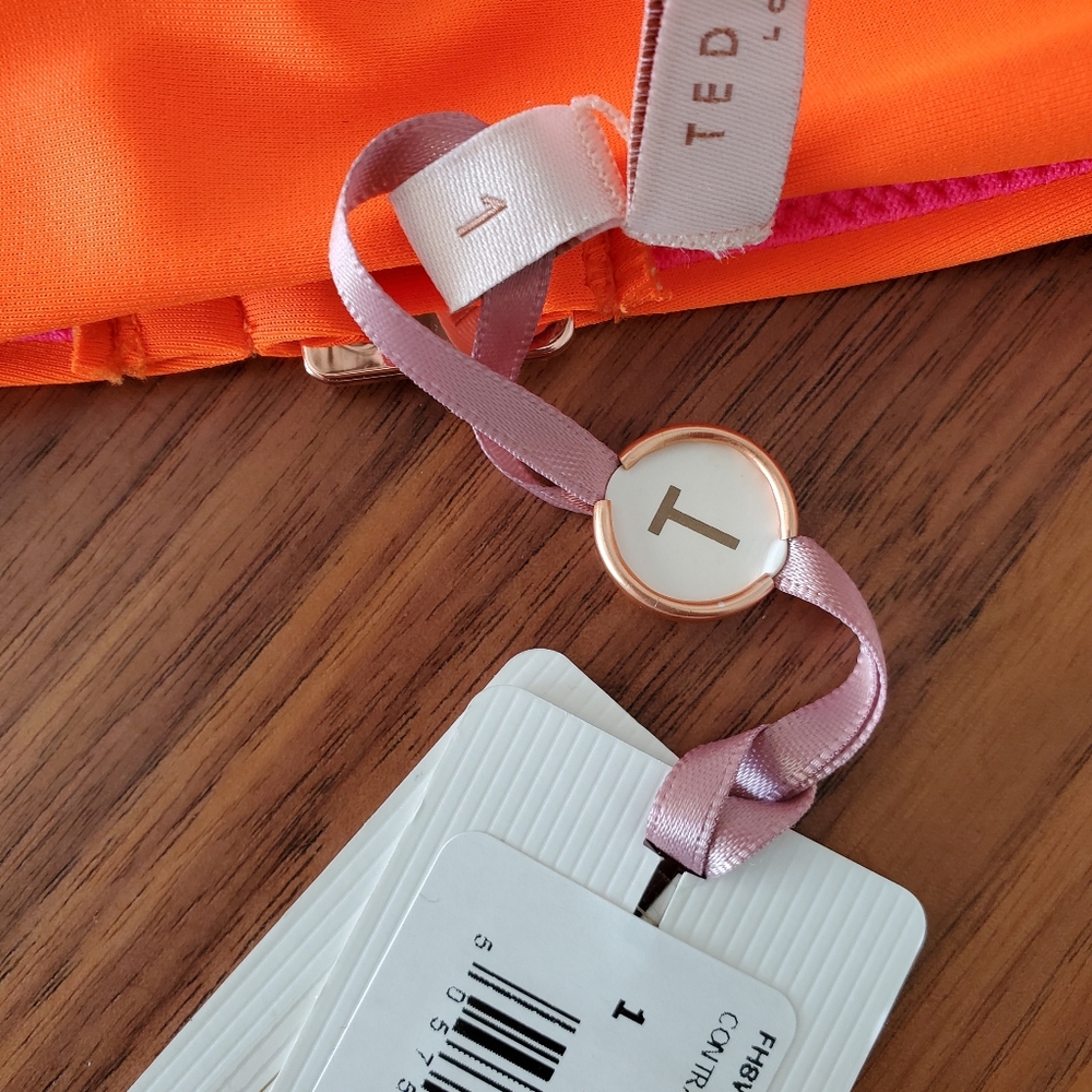 Ted Baker Indeh Color Block Neon Bikini Top - Picture 4 of 9